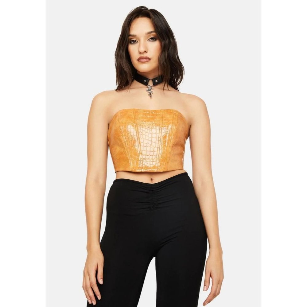 Camel Easy On Me Crop Top NWT